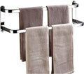 Double Pole Towel Rack Punch-Free Towel bar Bathroom Suction Cup Towel Holder Space Aluminum Towel Shelf-A 57cm(22inch) (Double Layer 70cm)