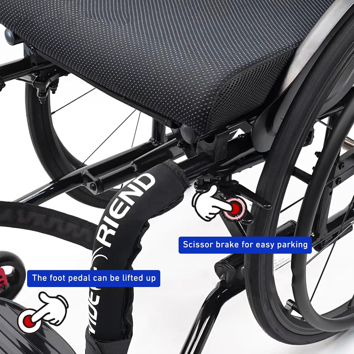 Light Wheelchair,Folding Wheelchair For Adults,Lightweight Foldable Wheelchair,Aluminum Alloy Wheelchair,Compact Wheelchair,Sports Folding Transport Wheelchair,All - Terrain Wheelchair(Size:34cm/13.4i