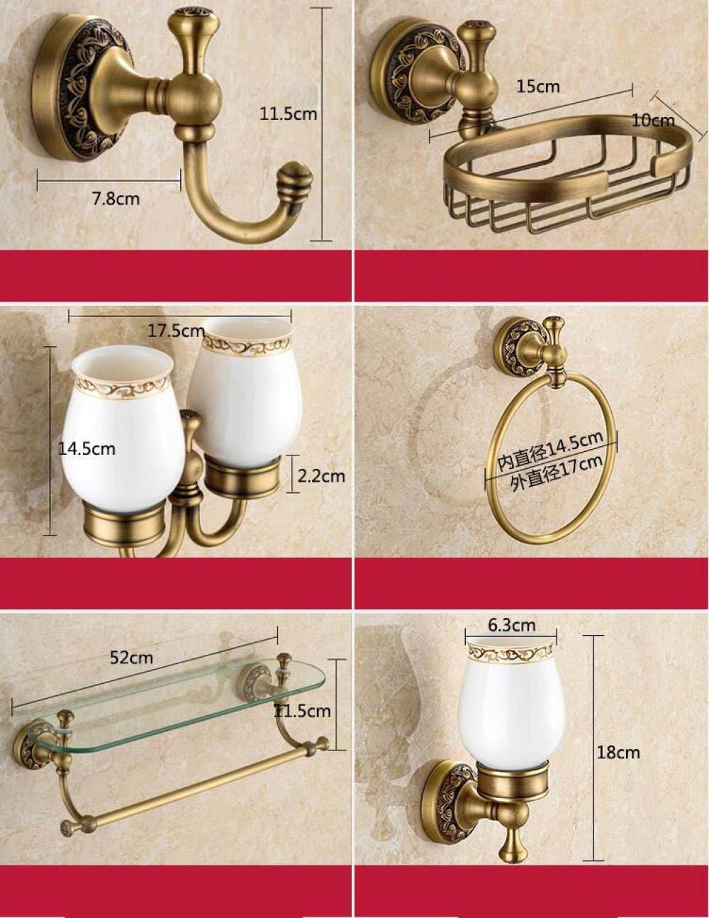 Antique Brushed Copper Carved Base Bathroom Accessories Bath Towel Shelf Towel Bar Paper Holder Cloth Hook,soap Dish