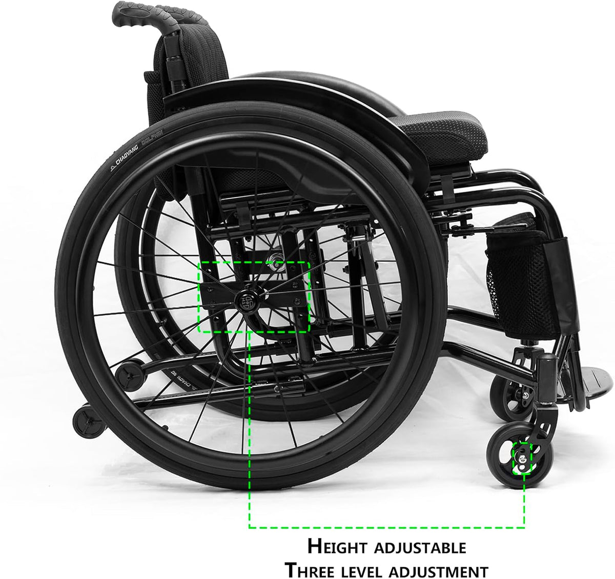Lightweight Sports Wheelchair,Portable Transport Wheelchair,Aluminium Wheelchair,Mute Wheelchair,Handbrakes Quick Release Rear Wheels & Anti-Tip Wheels,for Teenagers,Adults,Seniors(Black,Seat width 36