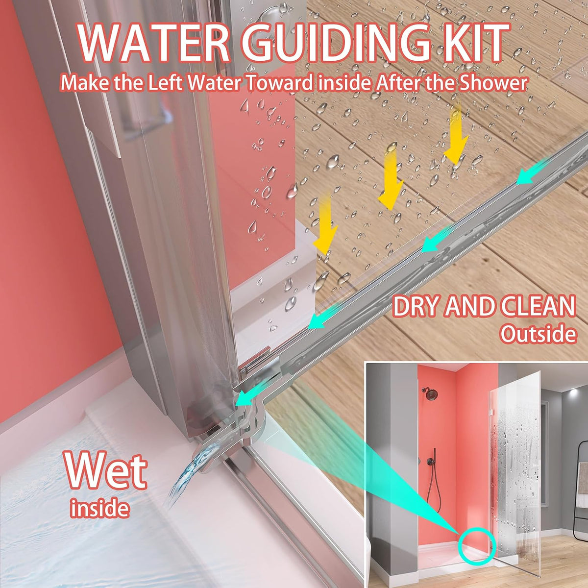 GETPRO Pivot Hinged Shower Door Frameless 32 in. W x 72 in. H Swing Single Small Shower Door 1/4 in. Tempered Glass Panel Adjustable Right Hinged Bathroom Door for Shower Chrome Hardwares
