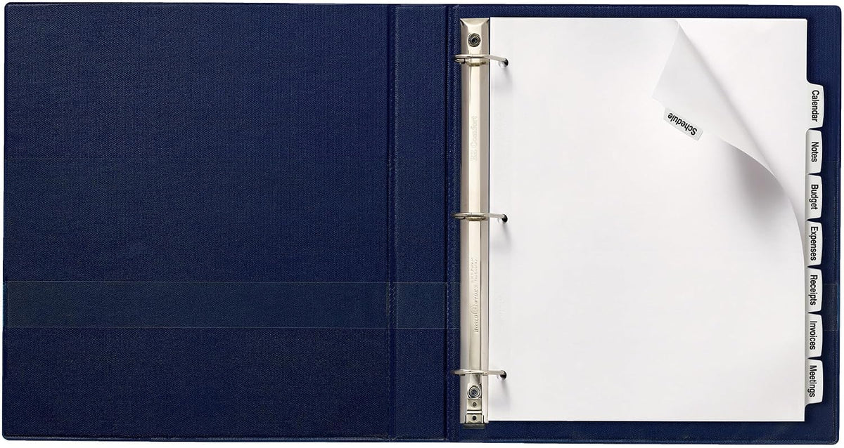 Avery Big Tab Printable White Label Dividers for 3 Ring Binders, 8 Tabs per Set, White, 120 Sets Total, Great for Office Supplies, School Supplies, Organizing, and More (6 Packs of 14435)