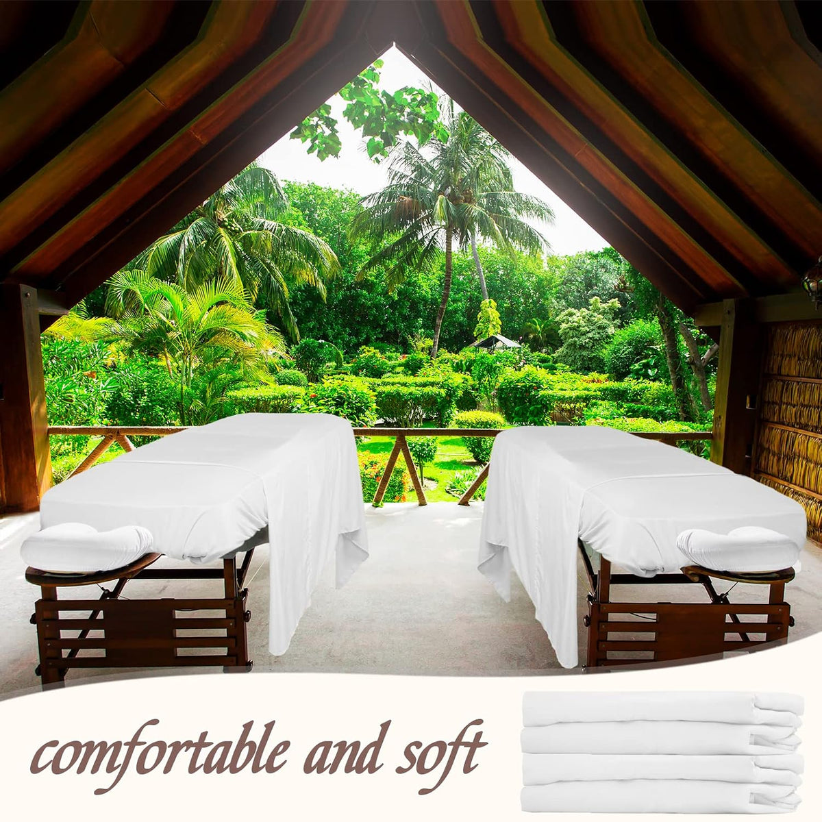 Oudain 12 Sets Soft Microfiber Massage Table Sheets Set Bulk 3 Piece Set Includes Massage Table Cover, Massage Fitted Sheet, and Massage Face Rest Cover (White)
