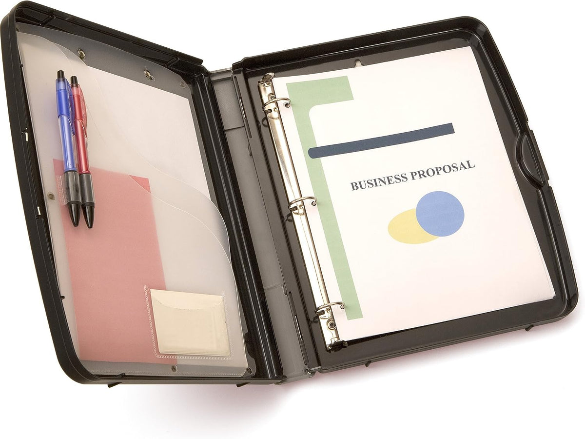 Officemate Ringbinder Clipboard Storage Box, Charcoal (83309), 13' x 10.8' x 2' (Pack of 12)