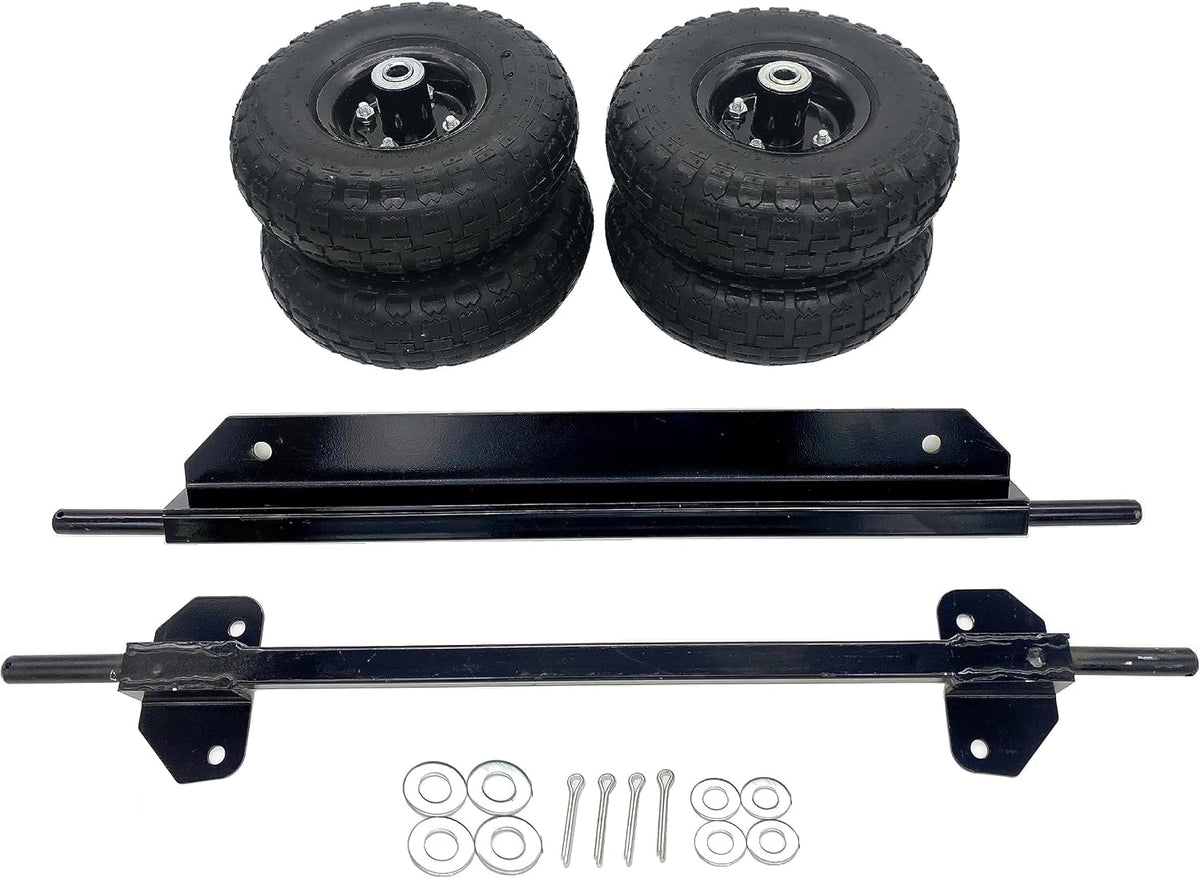 Fixed Axle Add Wheels Kit with 10 Inch All Terrain Never Flat Tires Compatible with Honda EU7000iS Inverter Generator