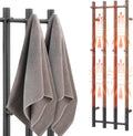 KEG Towel Warmer Wall Mounted 43-Inch Four Towel Bar with Built-in Timer, Electric Stainless Steel Heated Towel Racks for Bathroom, Matte Black