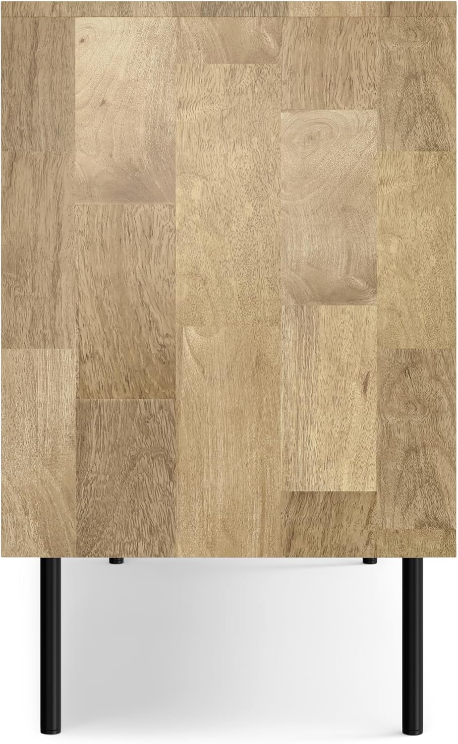 SIMPLIHOME Reeves 57 inch x 18 inch Rectangle Contemporary Modern Sideboard Buffet in Natural for The Dining Room and Kitchen