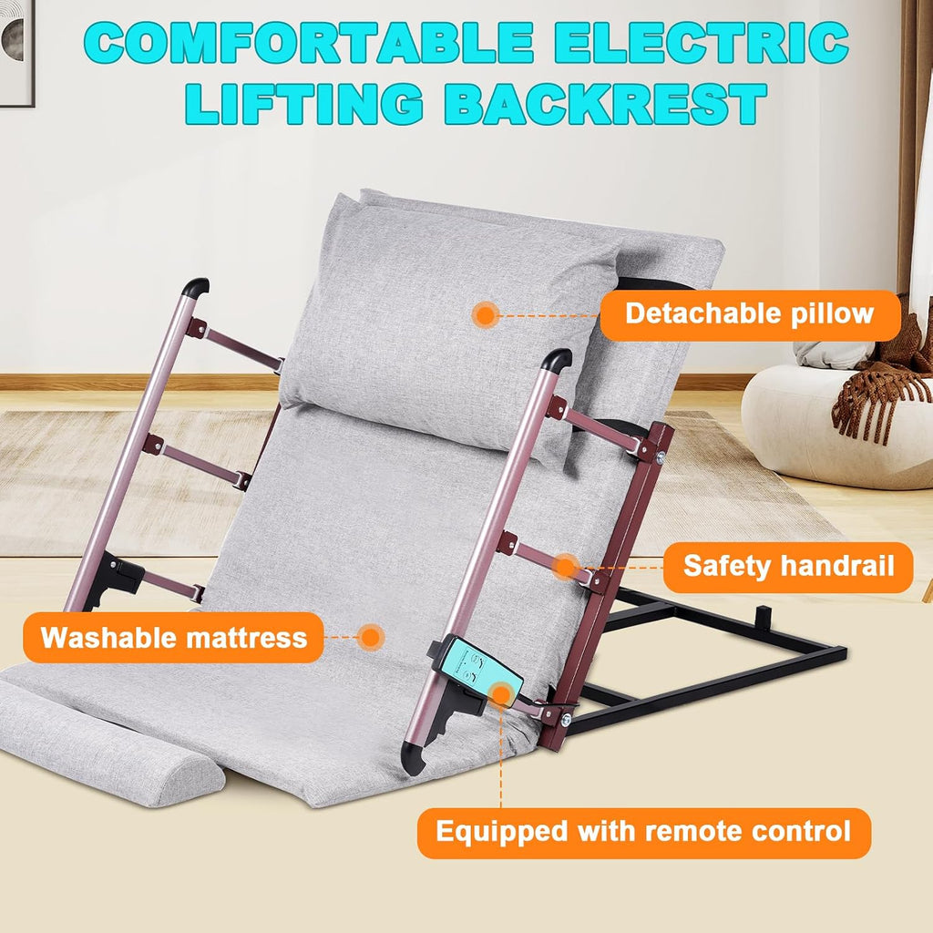 YUCHENGTECH Adjustable Power Lifting Bed Backrest with Foldable Armrest Electric Lifting Backrest for Bed for Seniors Patient Pregnant Handicap 330LBS (29.5 * 47.2')