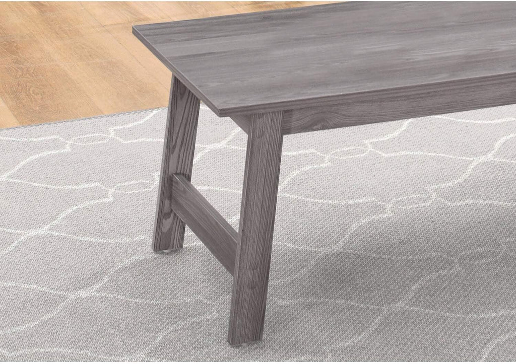 Pemberly Row 3-Piece Coffee Table Set, Gray Wood-Look Finish, Particle Board and Laminate, Includes Rectangular Coffee Table and 2 Square End Tables, Minimalist Design for Living Room or Small Spaces