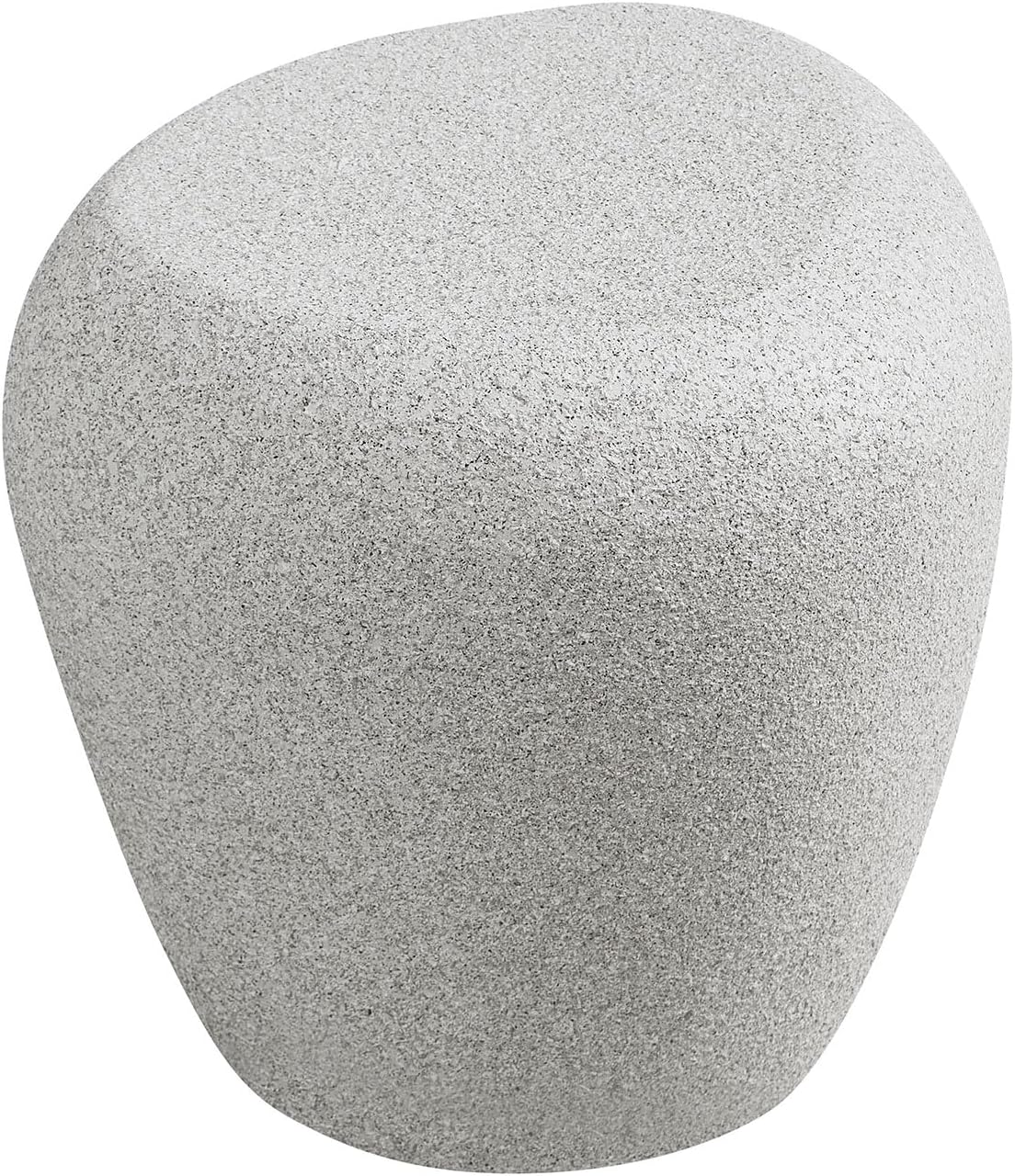 19.29'' Faux Stone Side Table End Table for Living Room, Modern Contemporary Style, Fiberglass Material & Grainy Stone Paint, No Assembly, Beige