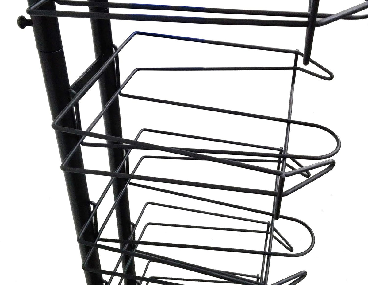 FixtureDisplays 12-Tier Hat Display Rack 12.5' Wide x 75' high x 14.5' deep 18165-BLACK-NEW-NPF
