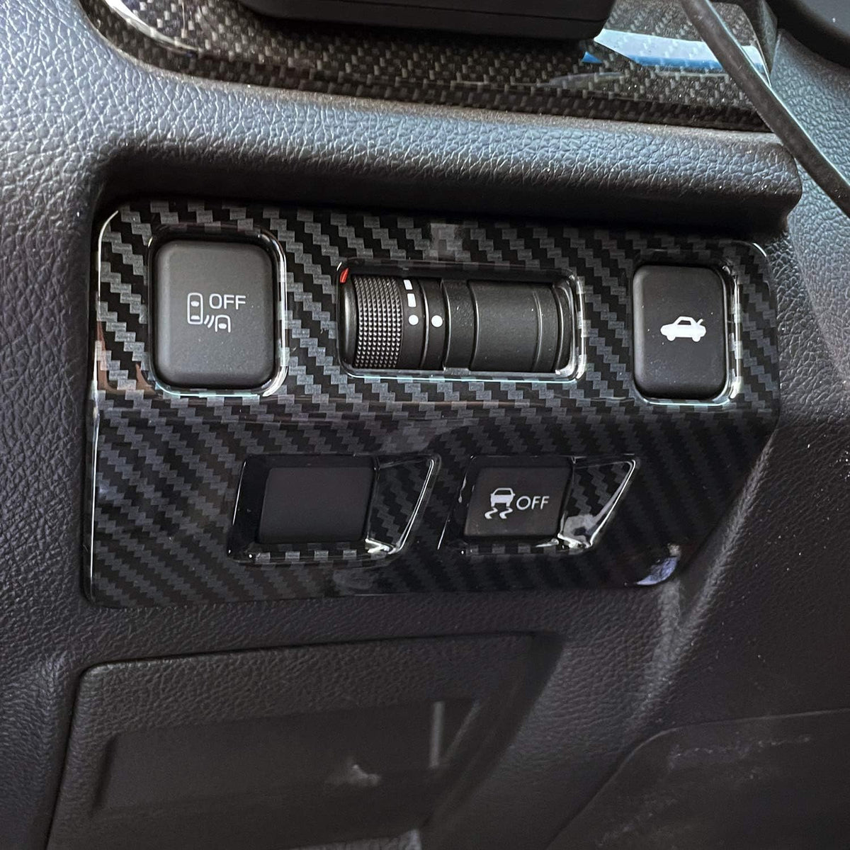 HIGH FLYING for Subaru WRX STi 2016-2019 2020 2021 Car Accessories Carbon Fiber Grain Cover Trim Full Kit ABS 26pcs (NOT Fit 2015 Model)