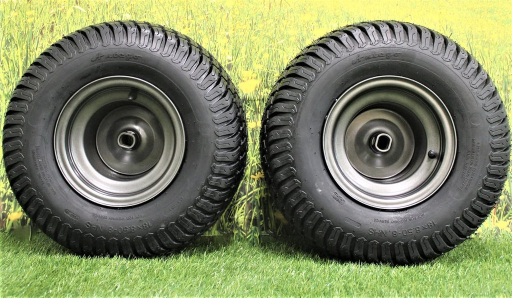 (Set of 2) 18x8.50-8 Tire wheel assy Ariens 07101130, Fits Ikon-X, Gravely ZTX Zero Turn Mowers
