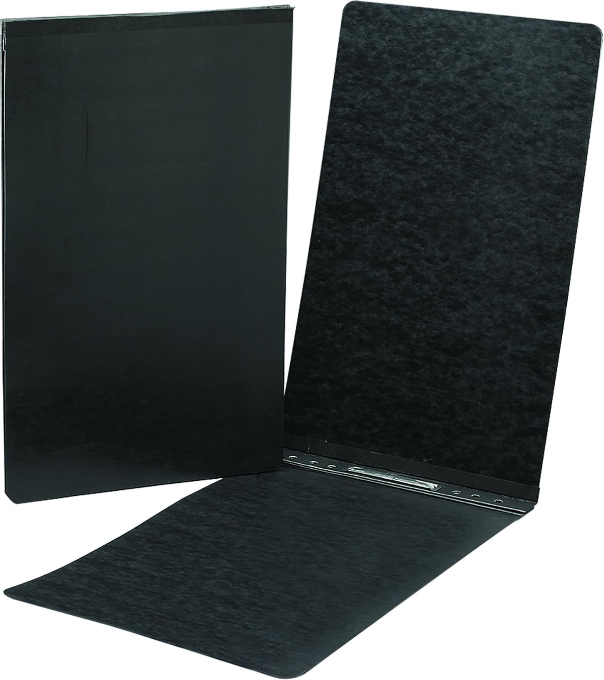 Smead PressGuard Report Cover, Metal Prong Top Fastener with Compressor, 2' Capacity, Legal Size, Black, 25 per Box (81132)