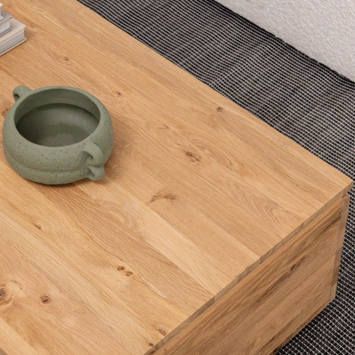 Transformer Table - Lift Top Coffee Table with Storage, Modern Coffee Table for Living Room, Work & Dining, Space-Saving Small Coffee Desk with Hidden Storage, Natural