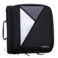 Case-it Universal Zipper Binder | 2-Inch O-Rings,13-Inch Laptop/Tablet Padded Pocket,400 Sheet Capacity,Multiple Storage Pockets&Shoulder Strap | School&Office Organizer-| LT-007 Jet Black,(Pack of 6)