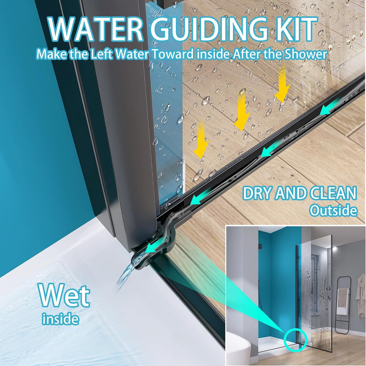 GETPRO Frameless Pivot Shower Door 30 in. W x 72 in. H Swing Single Small Shower Door with 1/4 inch Tempered Glass Panel Adjustable Right Hinged Bathroom Door for Shower Matte Black Hardwares