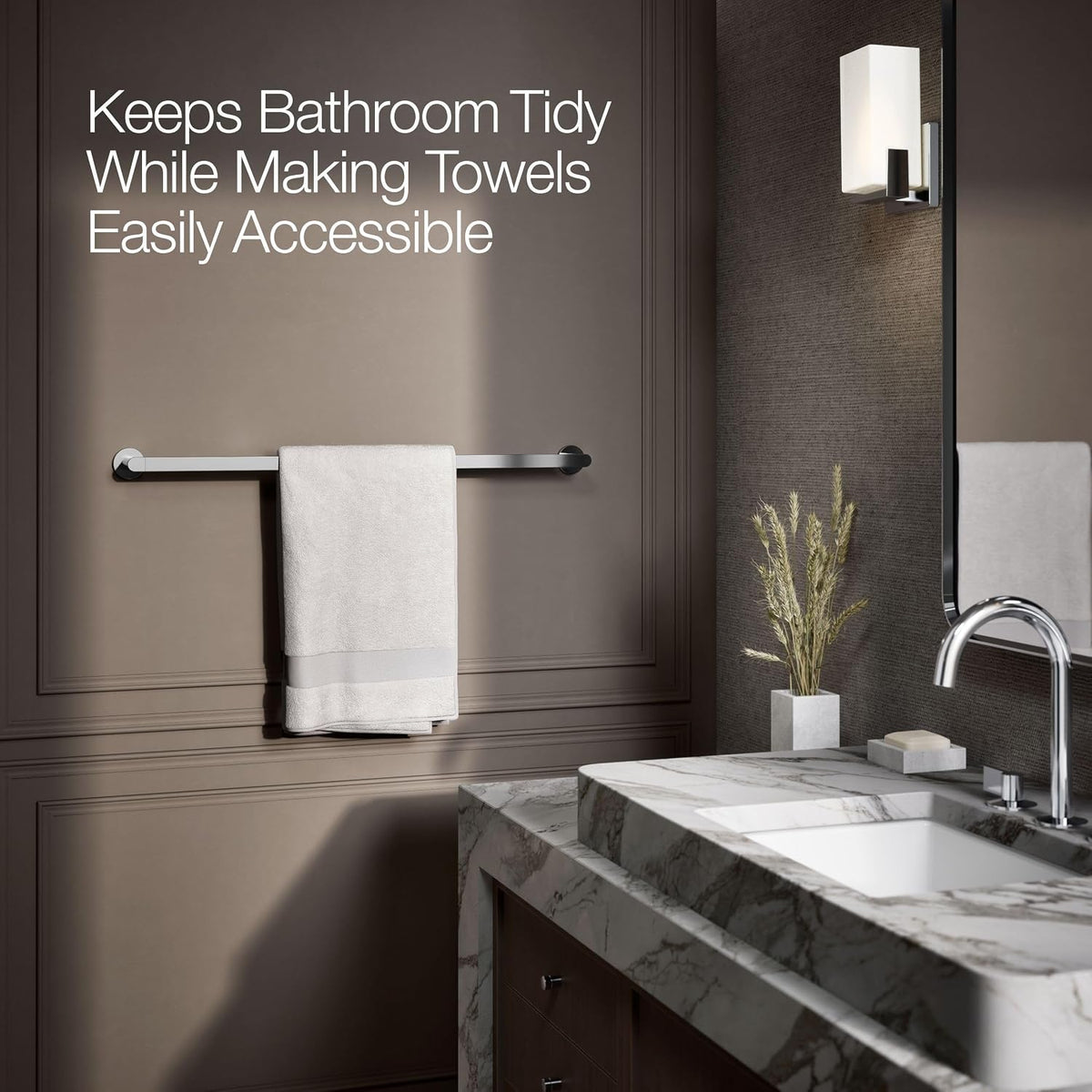 Kohler 73143-CP Composed® 30' Towel bar, Polished Chrome