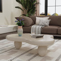 Cloud Coffee Table, Cute Irregular Coffee/Tea Table with Large Tabletop, Accent Cocktail Table, Cloud Shape Modern Coffee Table for Living Room, Office, Home Dec (C White 41.33 inch)