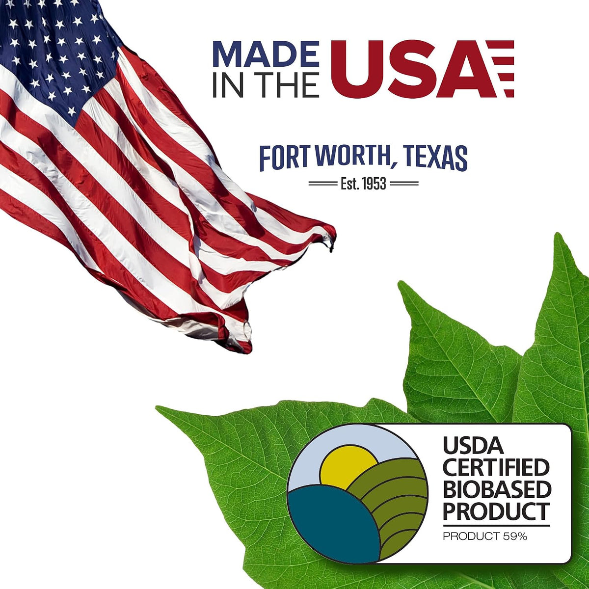 Samsill Plant-Based 5 Inch Durable Round Ring, Made in USA, View Binder, Eco-Friendly, USDA Certified Biobased, Single, White (Pack of 6)
