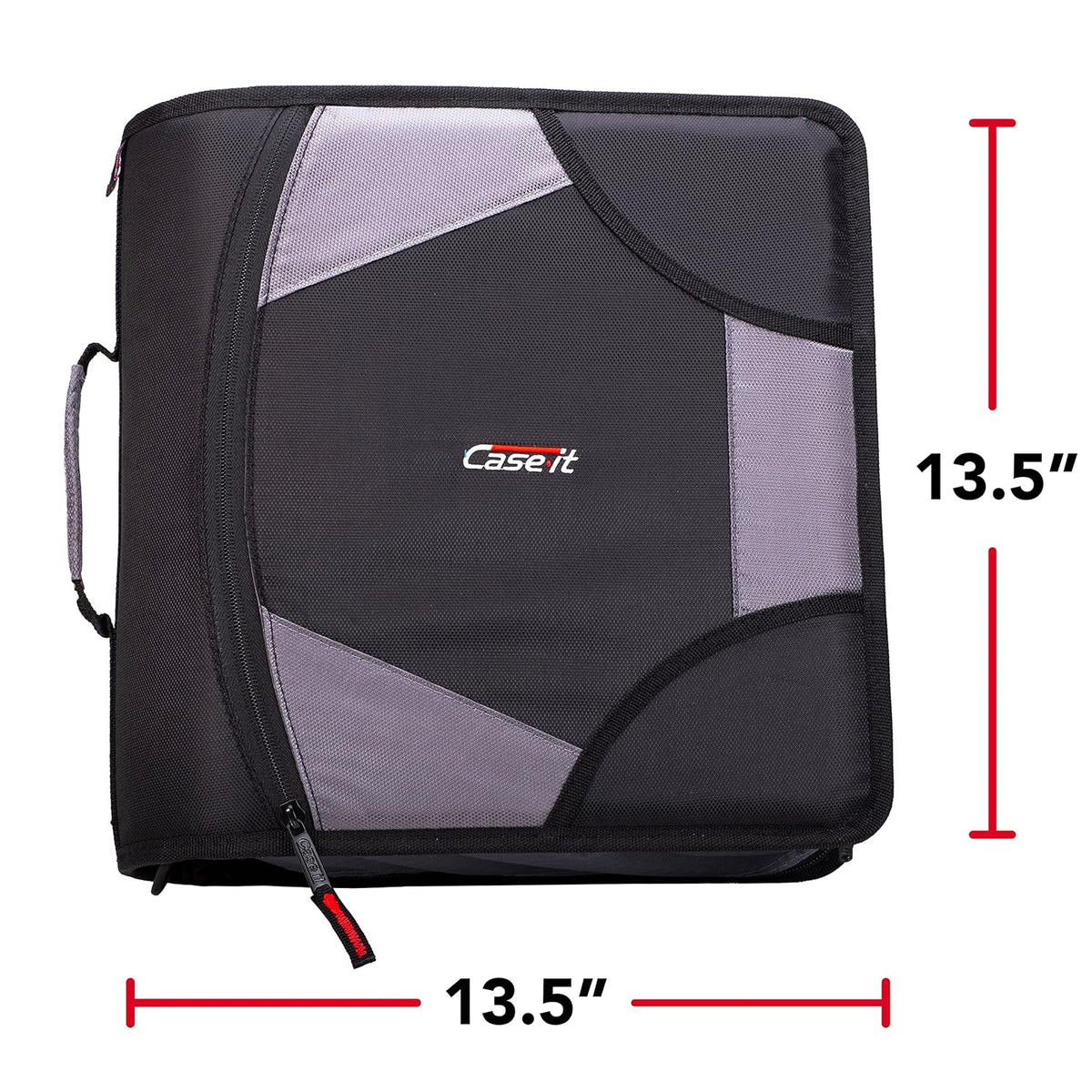 Case-it King Sized Binder 4-Inch D-Ring Jet Black | 800 Sheet Capacity | 5 Subject File Folder | With Shoulder Strap | Pack of 4