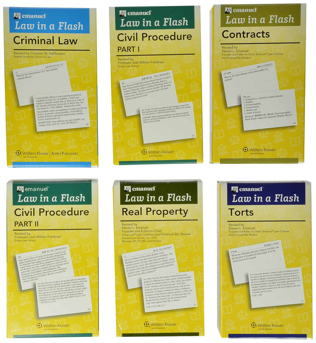 First Year Law Set (Law in a Flash)