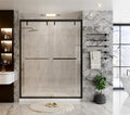 56-60 in. W x 76 in. H Soft-Close Double Sliding Shower Door, Semi-Frameless Bypass Shower Glass Door, with Explosion-Proof Film, with 5/16'(8mm) SGCC Tempered Glass
