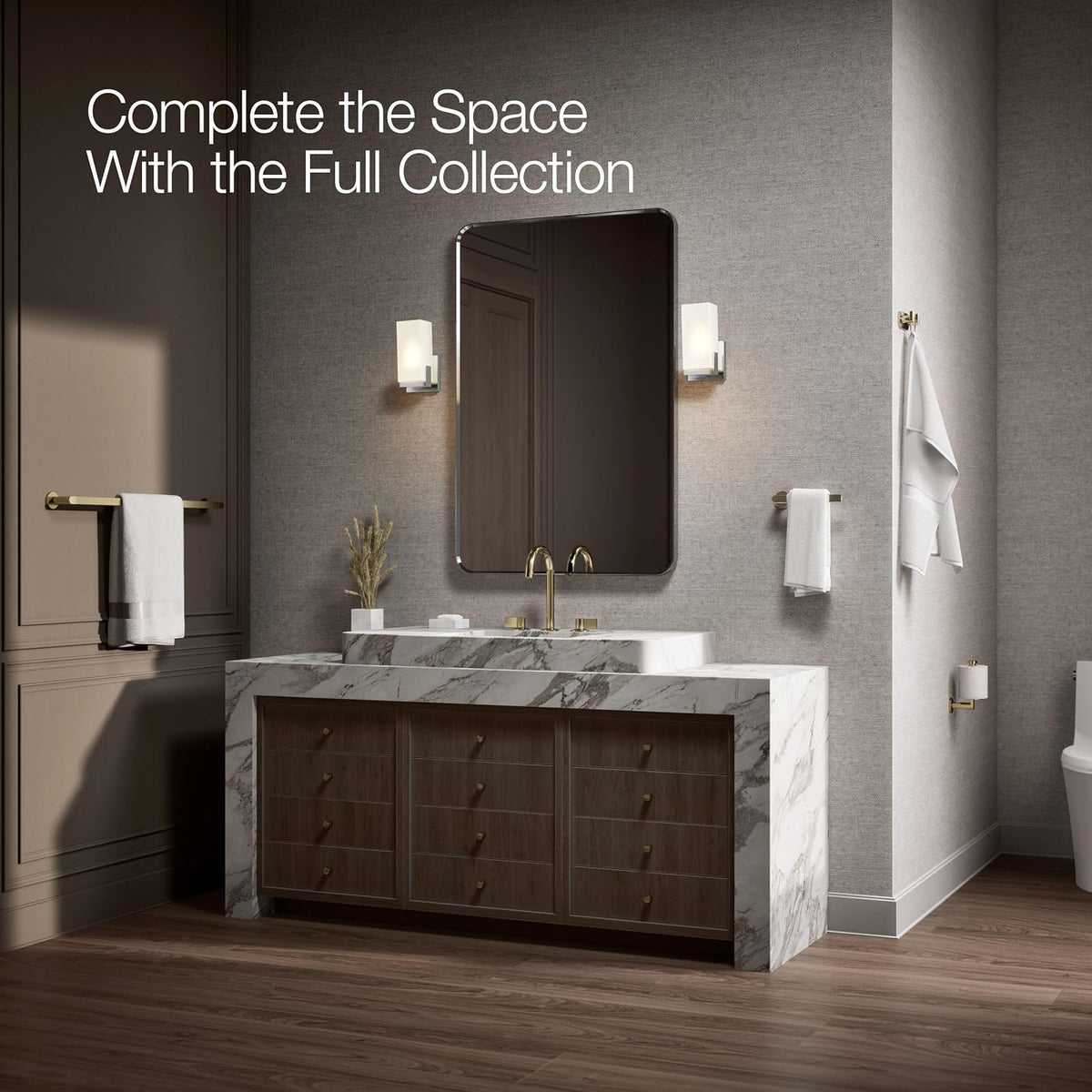 Kohler 73143-AF Composed® 30' Towel bar, Vibrant French Gold