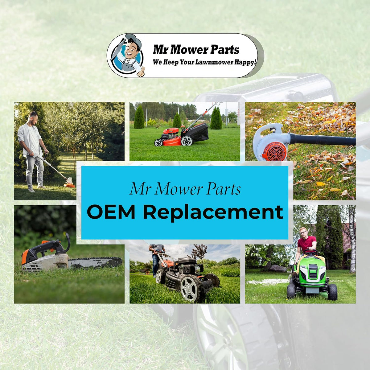 Mr Mower Parts 13x5.00-6 Wheel Assembly Replacement for Scag 483049 9277 Flat Free Caster Tire Smooth Tread 13X500X6 Fits Turf Tiger Mower